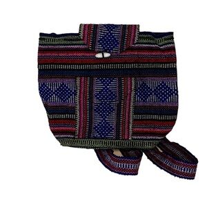 Handmade Woven Baja Mexican Serape‎ Hippie Backpack